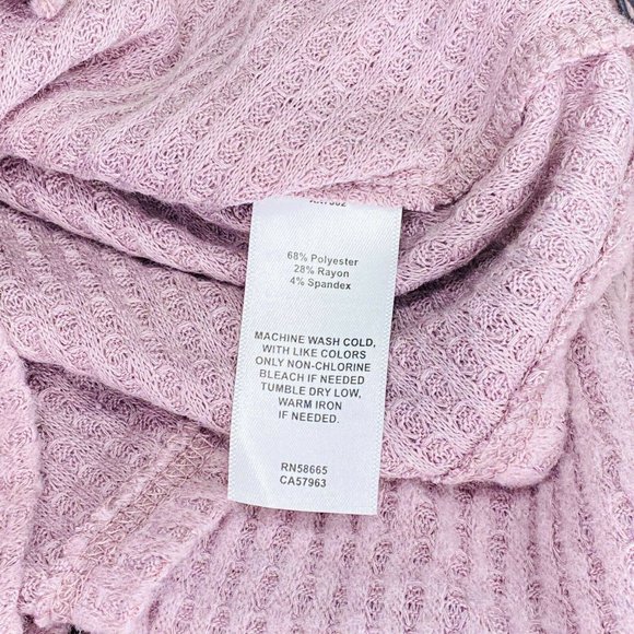 Treasure And Bound Women's Size XL (14/16) Waffle Knit Knot Front Purple Top - Picture 6 of 8